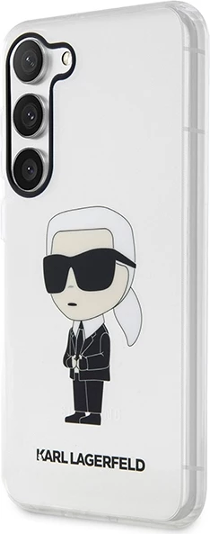 Mbështjellës Karl Lagerfeld Ikonik Karl për Samsung Galaxy S23+ S916, transparent