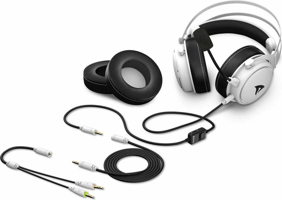 Kufje Sharkoon Skiller SGH50, Wired, Gaming, 10 - 40000 Hz, Black, White