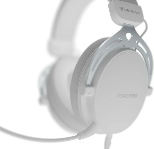 Kufje Genesis Toron 531, me mikrofon të ndashëm, për lojtarë, të bardha