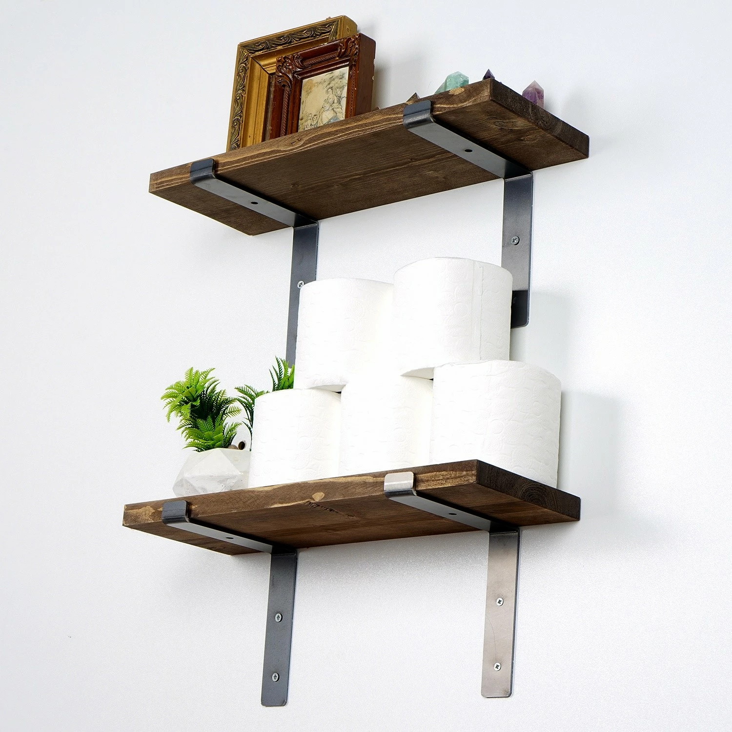 Raft dekorativ prej druri për mur, Hanah Home, Lam005