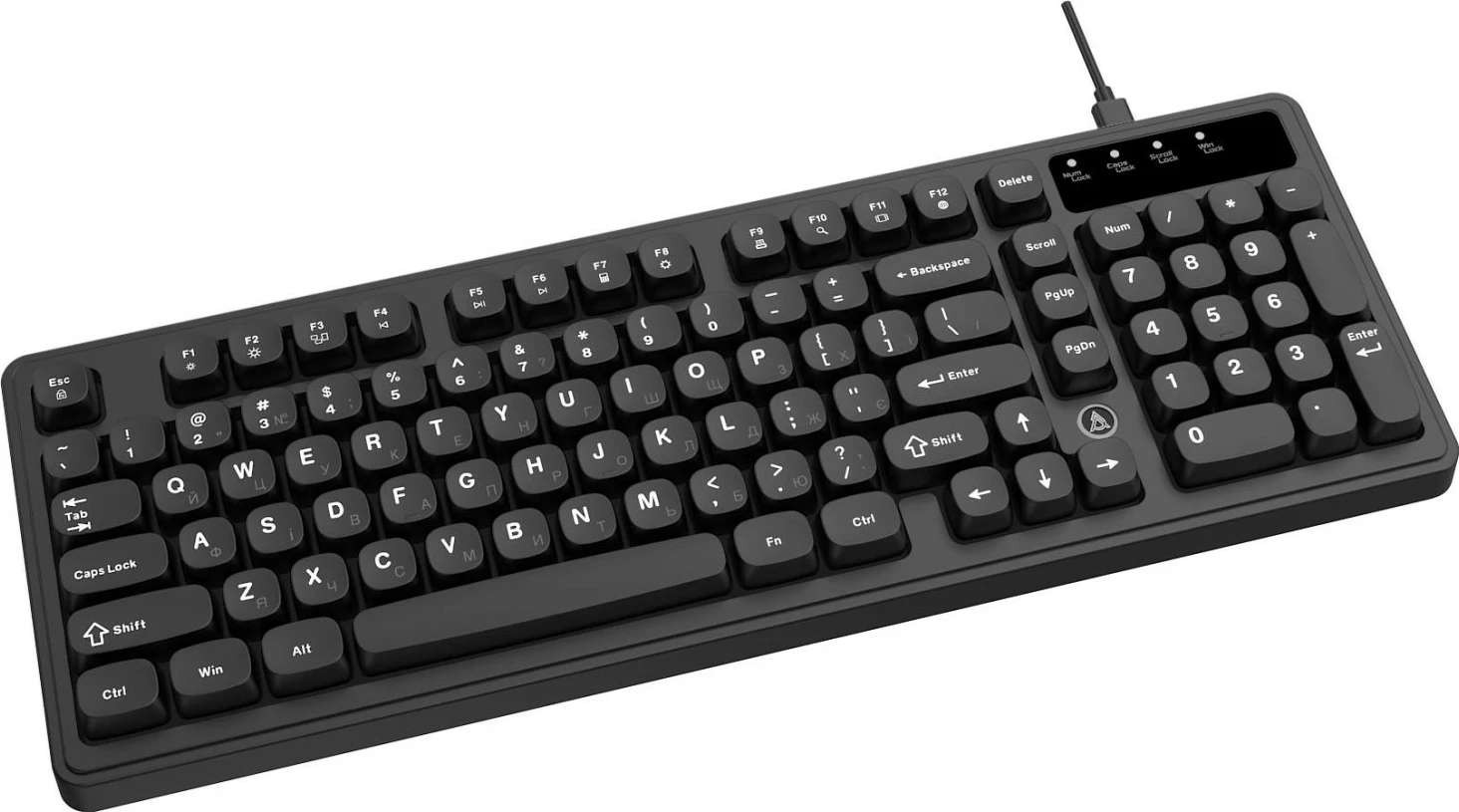 Tastierë Ajazz AF98, membranë, RGB, USB-C me kabllo të ndashme, 98%, e zezë