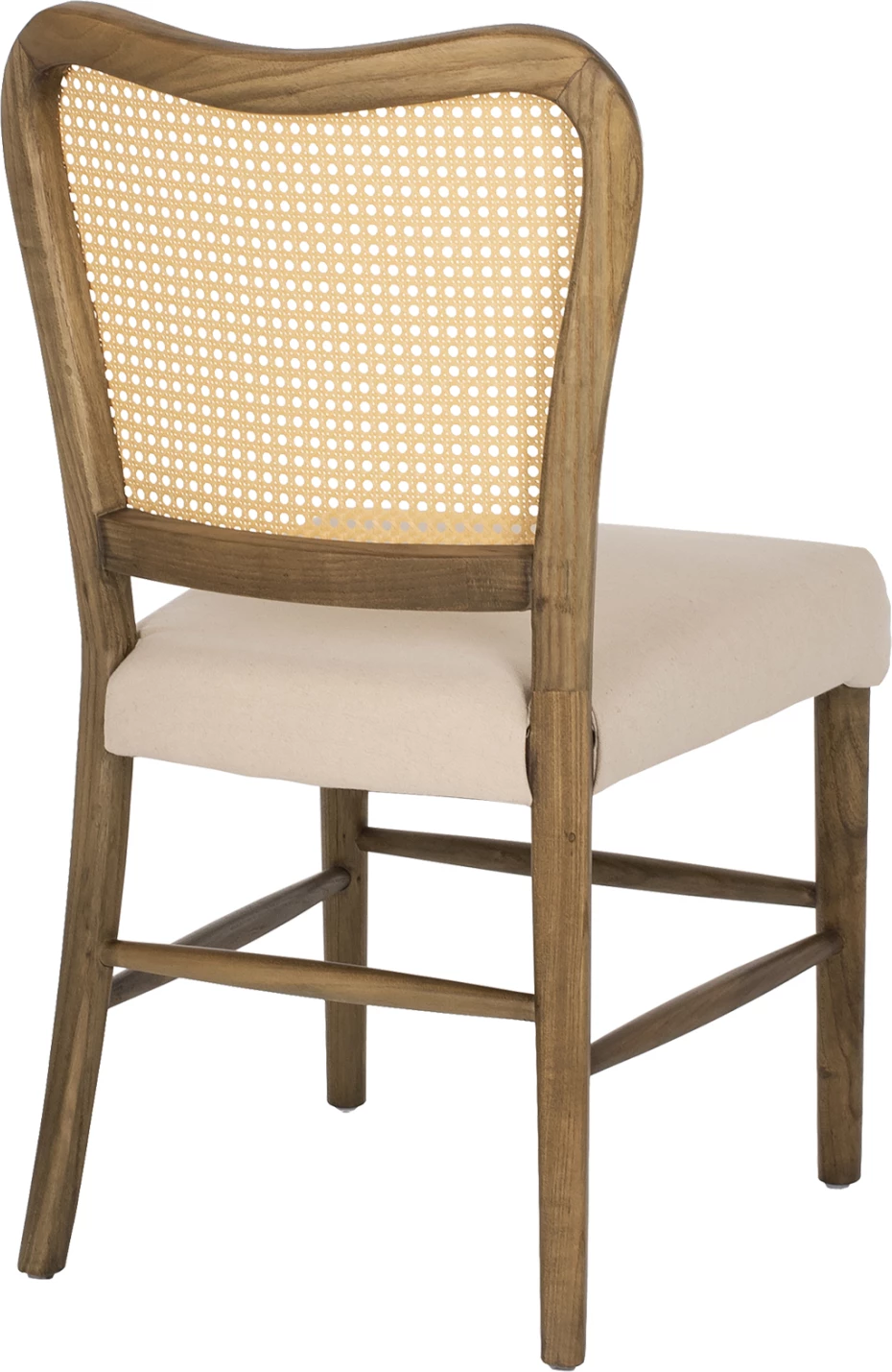 Karrige TOON dru, shpinë rattan, ulëse stof, FH9406.04, 47x52x91.5H cm 5