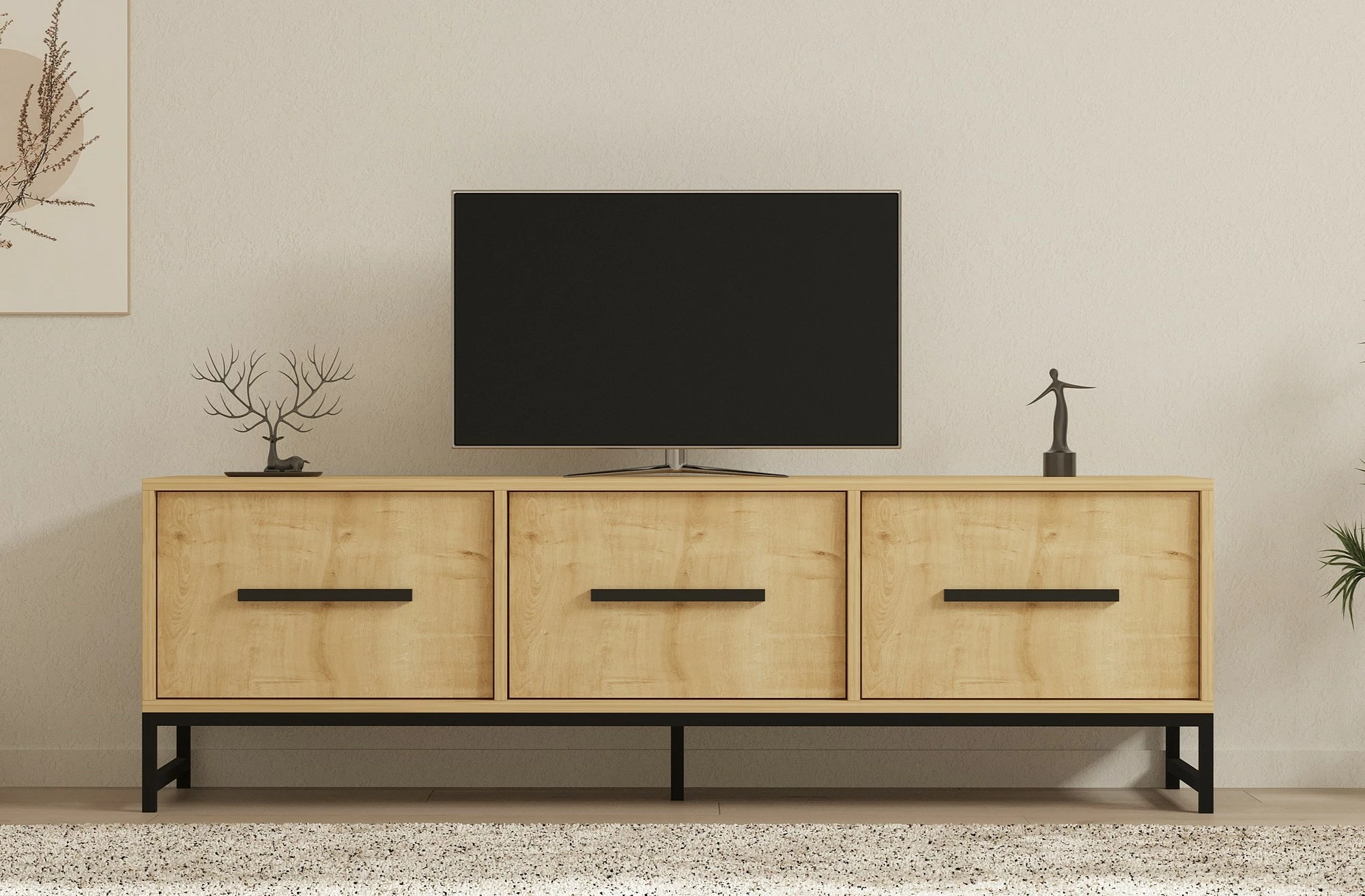 Komodë TV Hanah Home, Melody, ngjyrë lis safir
