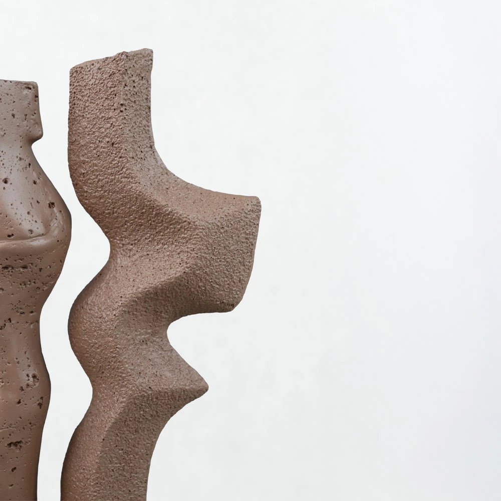 Dekor DUET I, rrëshirë, kafe, 16x9x31.5cm