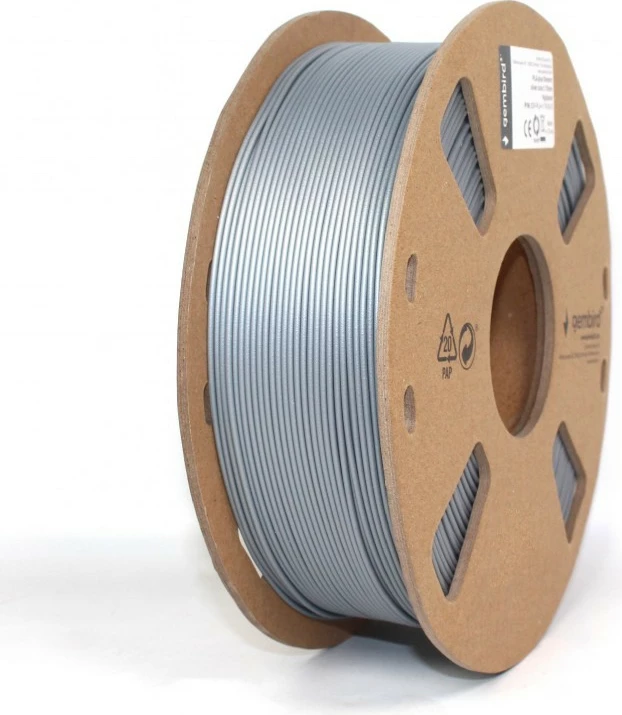 Filament për printer 3D Gembird PLA Plus 1.75mm, Argjendtë