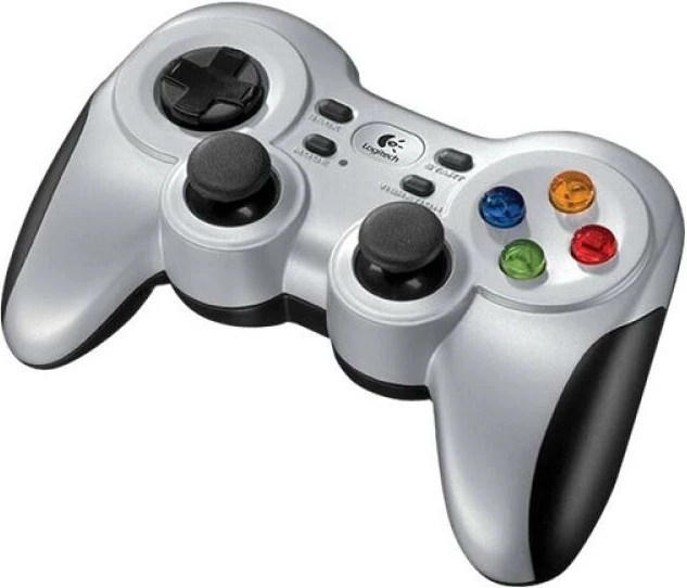 gamepad pa tela, Logitech F710 (940-000145), USB 2.0, me feedback dridhje, argjendtë/zi