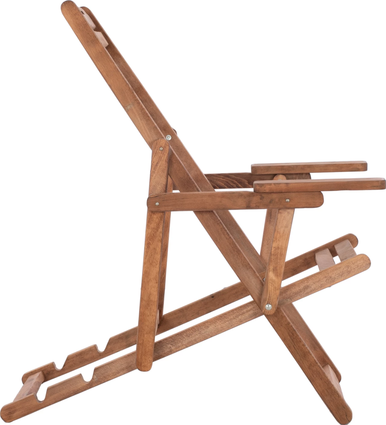 Karrige lounge Limnos me krah, ngjyrë arre, FH5799.01, 62.5x97x105 cm