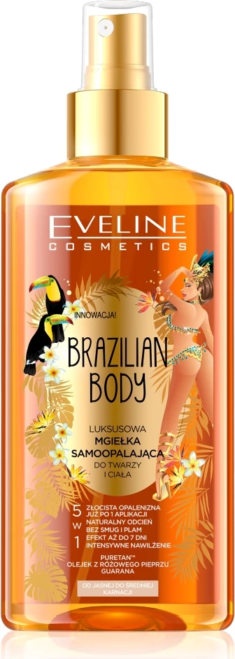 Mist bronzues për femra Eveline Cosmetics Brazilian Body, 150ml