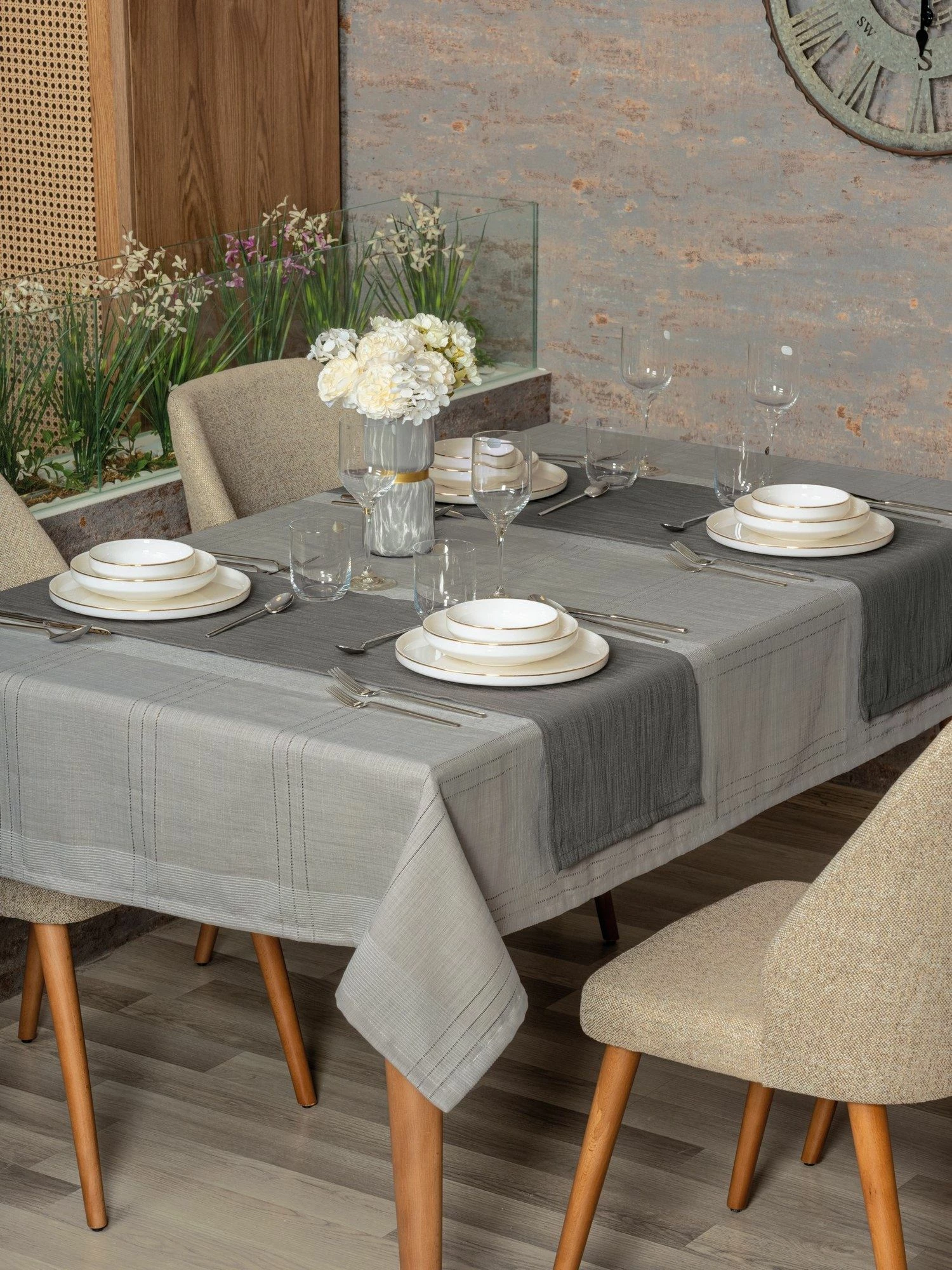 Set mbulesash tavoline (2 copë), L'essentiel, Jasmine 220, gri