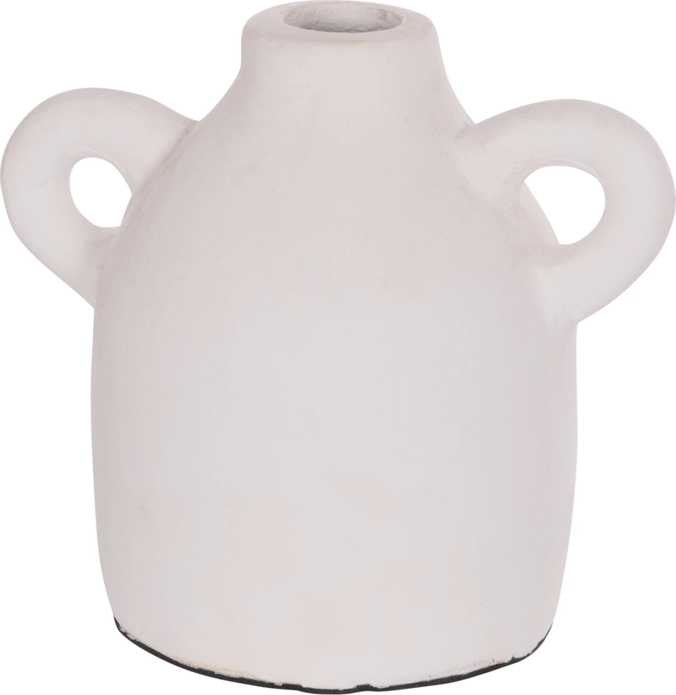 Vazo dekorative CLAYVON, terrakotë, ngjyrë e bardhë, 20x12x19cm