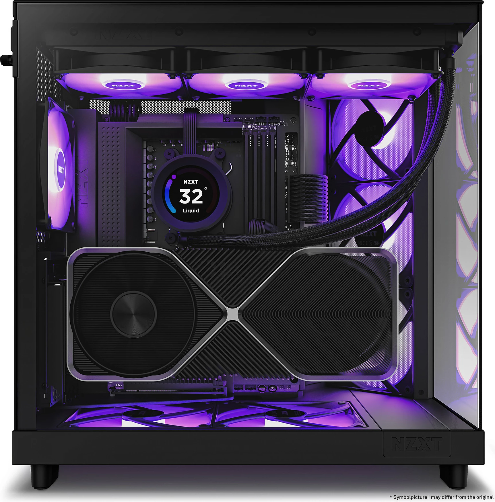 Kasë NZXT H6 Flow RGB Midi Tower, ATX/micro ATX/Mini-ITX, xham i temperuar, e zezë