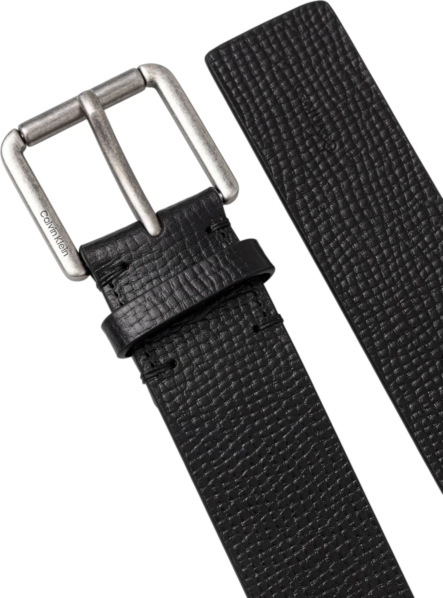 Rrip lëkure për meshkuj Calvin Klein LV04D7098G, i zi-argjend [Madhësia: 100]
