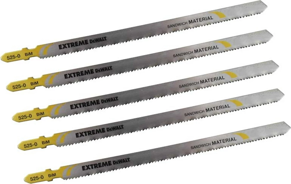 Set listash për sharrë vbodëse DeWalt DT2084 180mm T-shank për material sanduiç deri 120mm 5 copë