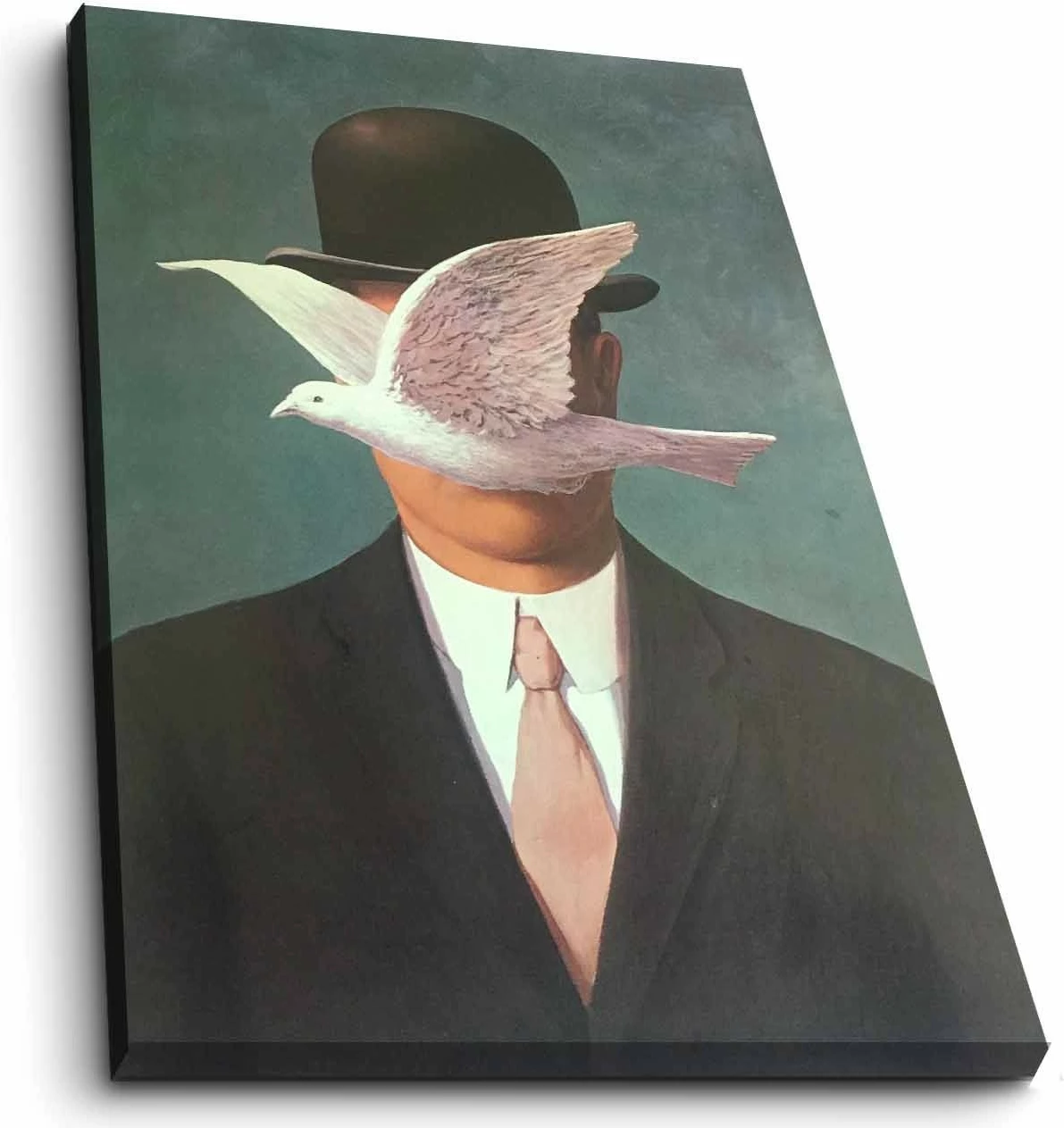 Pikturë dekorative në kanavacë, Man in a Bowler Hat, FAMOUSART-099, shumëngjyrëshe, 45x70cm