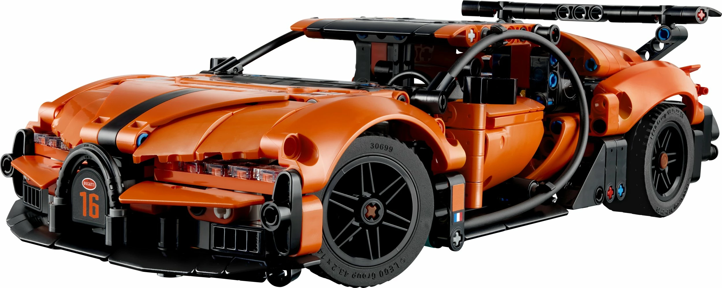Set ndërtimi LEGO Technic Bugatti Chiron Pur Sport 42222, 771 copë, portokalli/zi