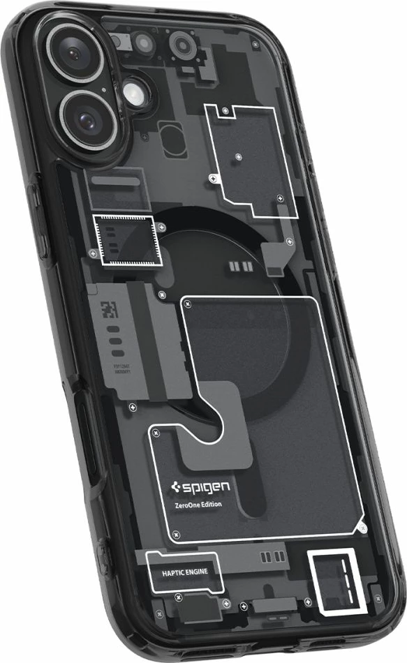 Mbështjellës, Spigen, Ultra Hybrid Zero One për iPhone 16, MagSafe, gri e errët