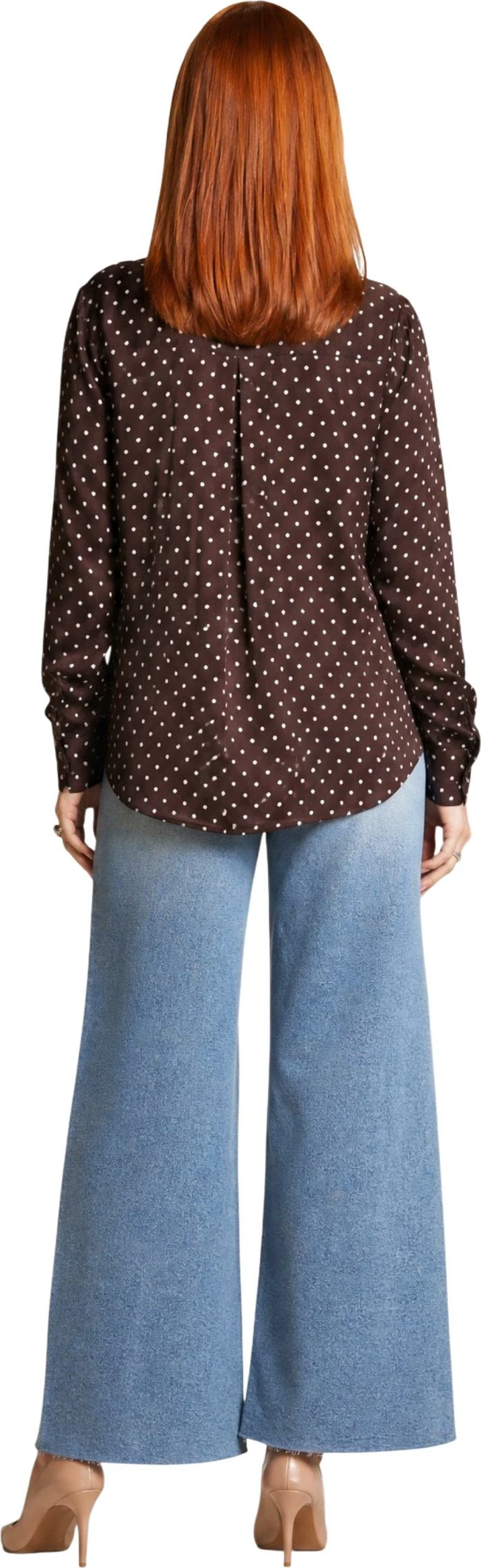 Këmishë për femra Guess NEW LS CLOUIS W6YH68 W3212, kafe [Madhësia: XL]
