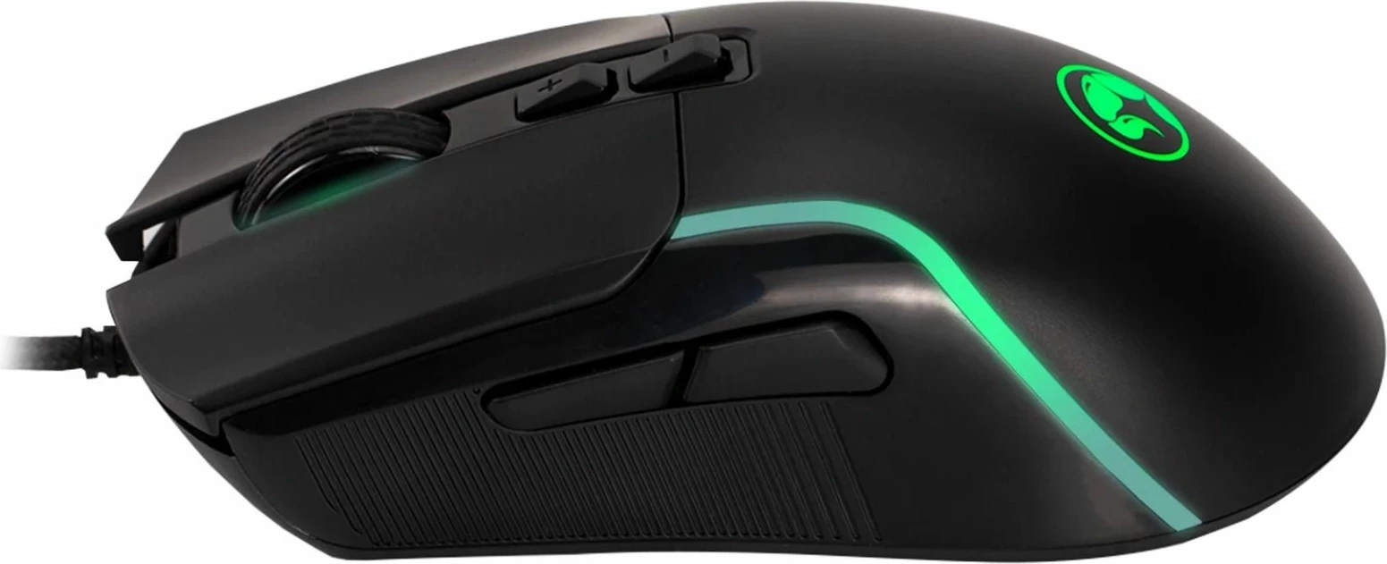 Maus Marvo M292 me kabllo 8000 DPI, 7 butona programues, ndriçim RGB, kabllo e thurur 1.5 m, e zezë