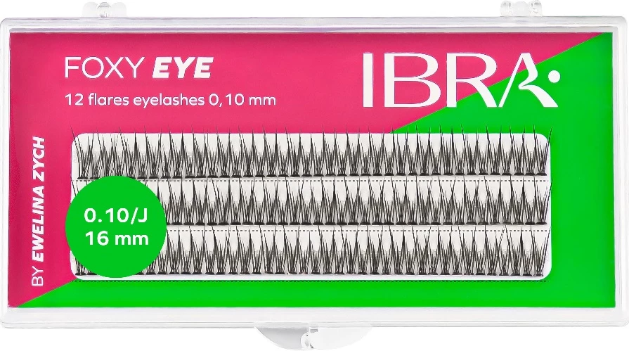 Klastra qerpikësh Ibra Foxy Eye 16mm, 120 copë, e zezë