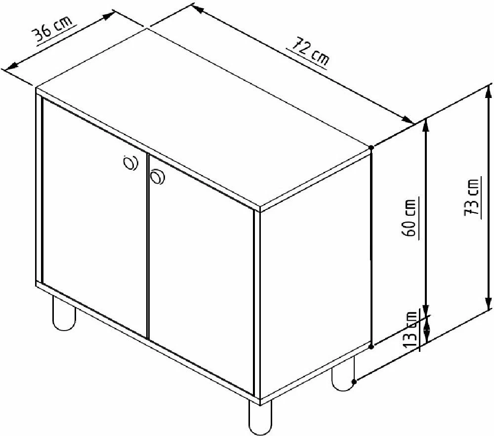 Dollap multifunksional, ngjyrë e bardhë, këmbë druri, Skye Decor Lina