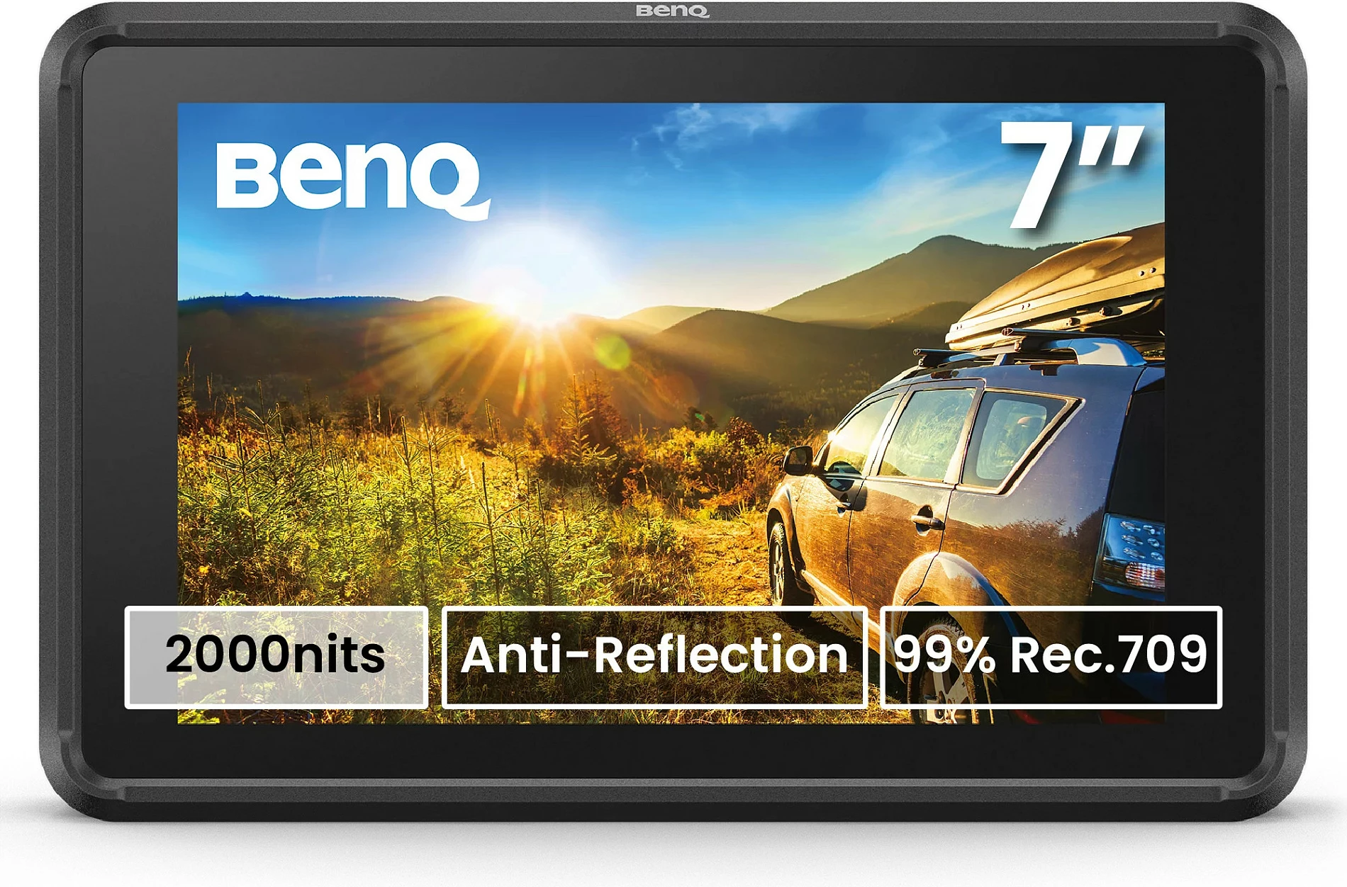 Monitor për kamerë BenQ PVS7, 7", IPS 1920×1200, 2000 nits, HDMI 2.0/SDI, i zi