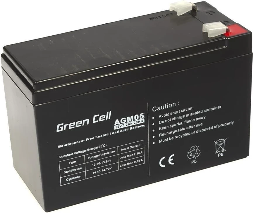 Bateri për UPS Green Cell, AGM05,12 V, 7.2 Ah