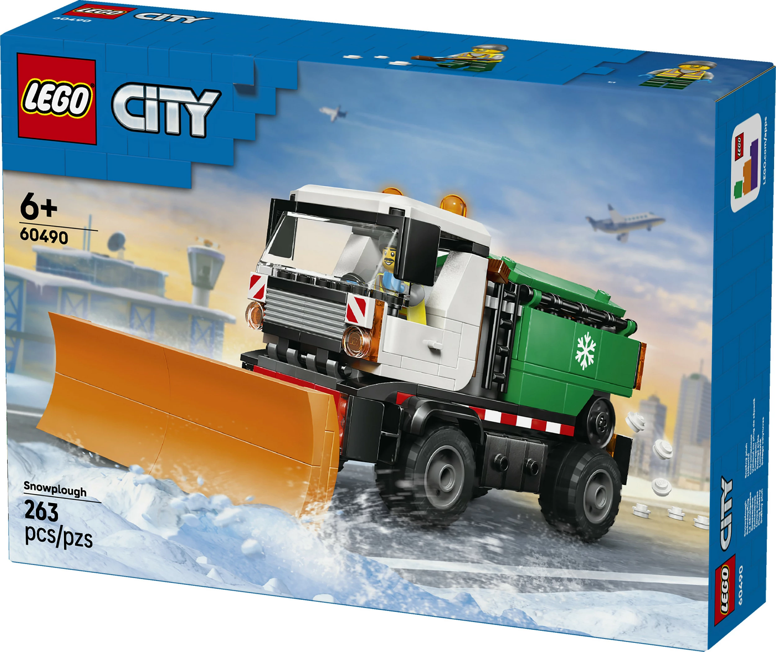 Set ndërtimi LEGO City Snowplough 60490, 263 copë, 6+, shumëngjyrësh