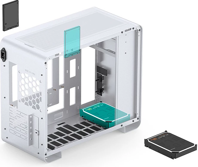 Kasë Jonsbo U4 Mini, Micro-ATX, xham i temperuar, e bardhë