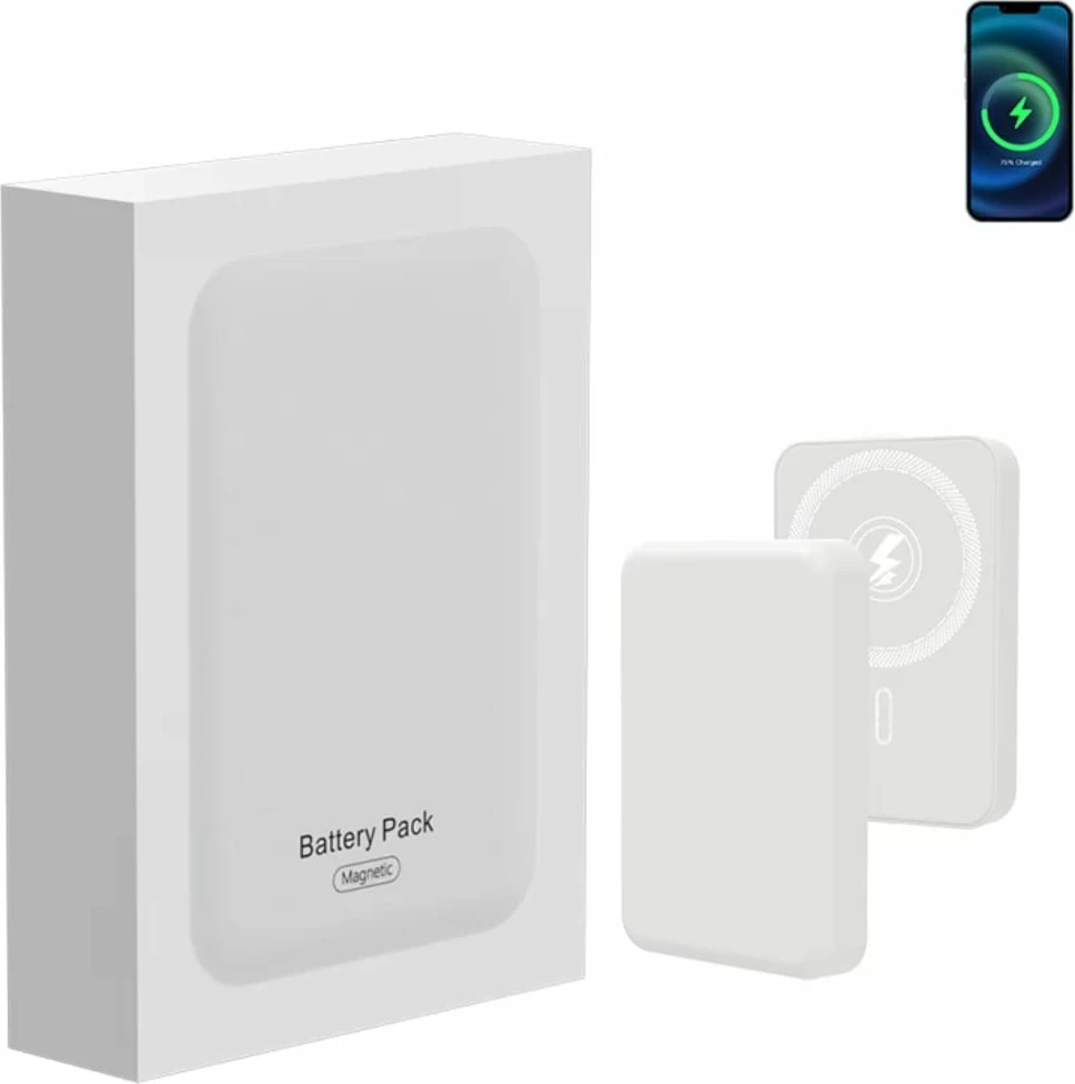 Power Bank Magnetik 10000mAh me Fast Charging për Smartphone