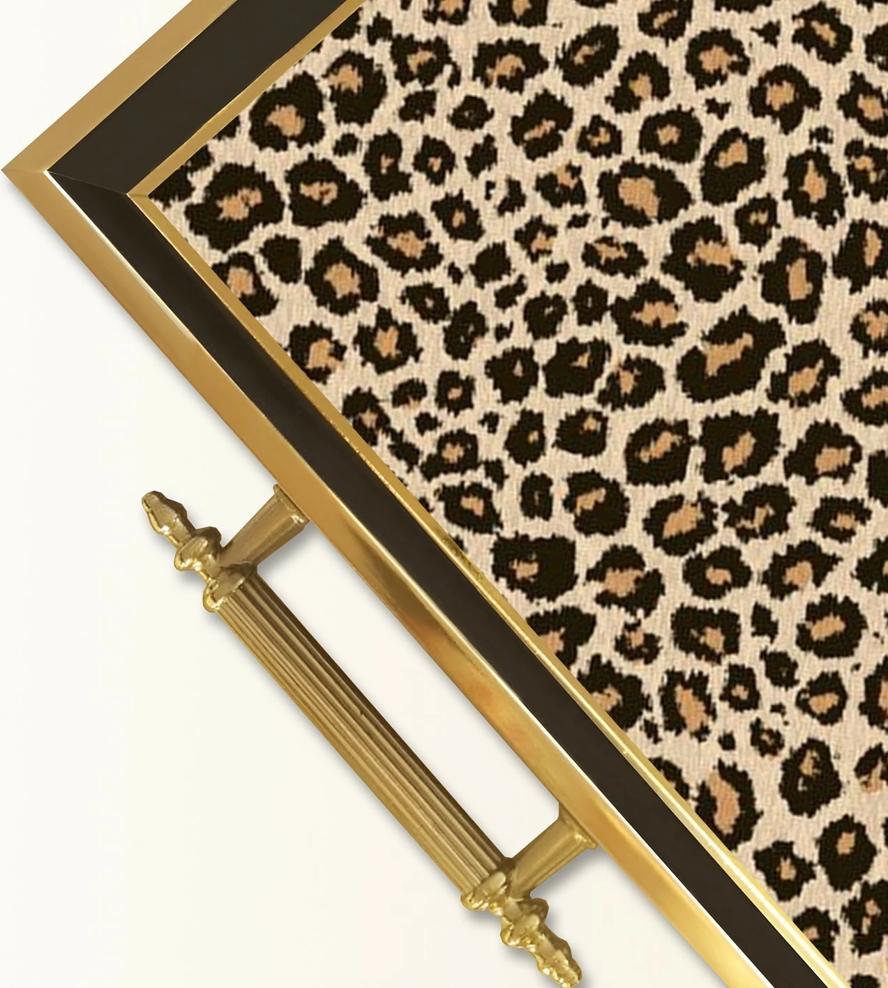 Tabaka xhami me dizajn leopard, shumëngjyrëshe, TPA9821