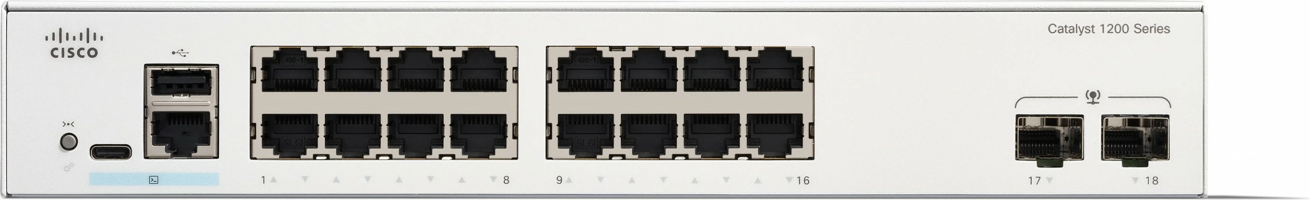 Switch Cisco Catalyst C1200-16T-2G, 16 porta GE, 2x1GE SFP, i bardhë