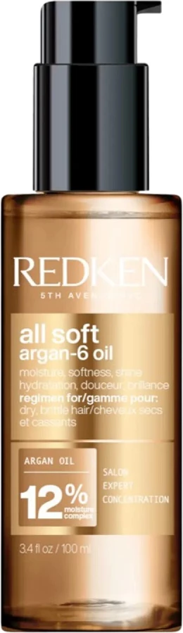 Vaj për flokë Redken All Soft Argan-6, për femra, 100ml