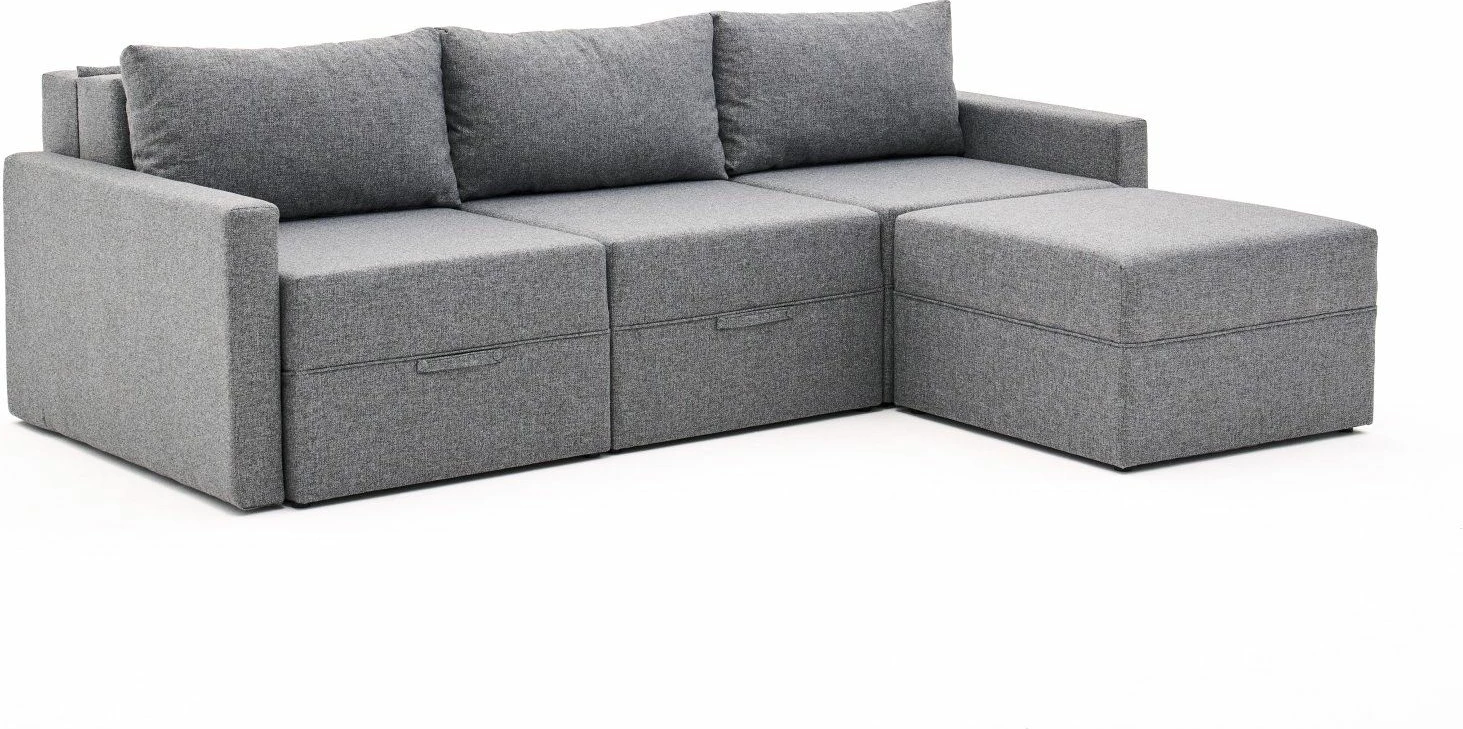 Kënd-sofë krevate Atelier del Sofa, Saros, gri