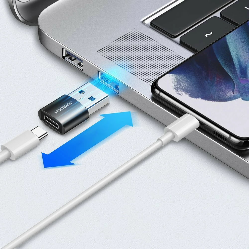 Adapter, Joyroom, S-H152, USB-C (femër) në USB-A (mashkull), USB 3.2 Gen 1 5Gbps, e zezë, set 2 copë