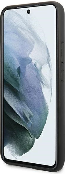 Mbështjellës Mercedes AMG AMHCS22MBLSCA për Samsung Galaxy S22+, hardcase Carbon Stripe&Embossed, i zi