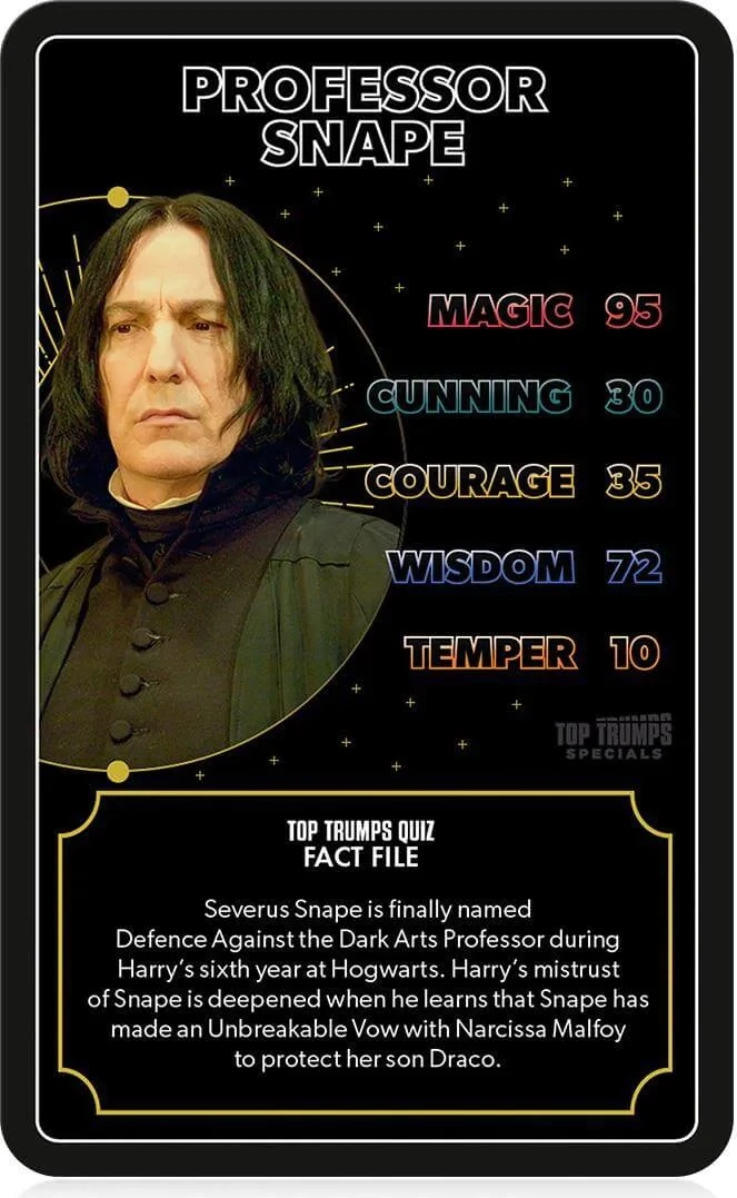 Lojë me letra Top Trumps Specials Harry Potter Heroes of Hogwarts, 30 karta, anglisht, 6+, 2+ lojtarë