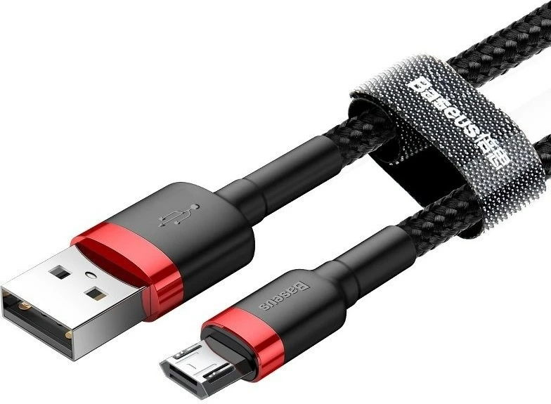 Kabllo Micro USB Baseus Cafule 1.5A 2m (e kuqe & e zeze)