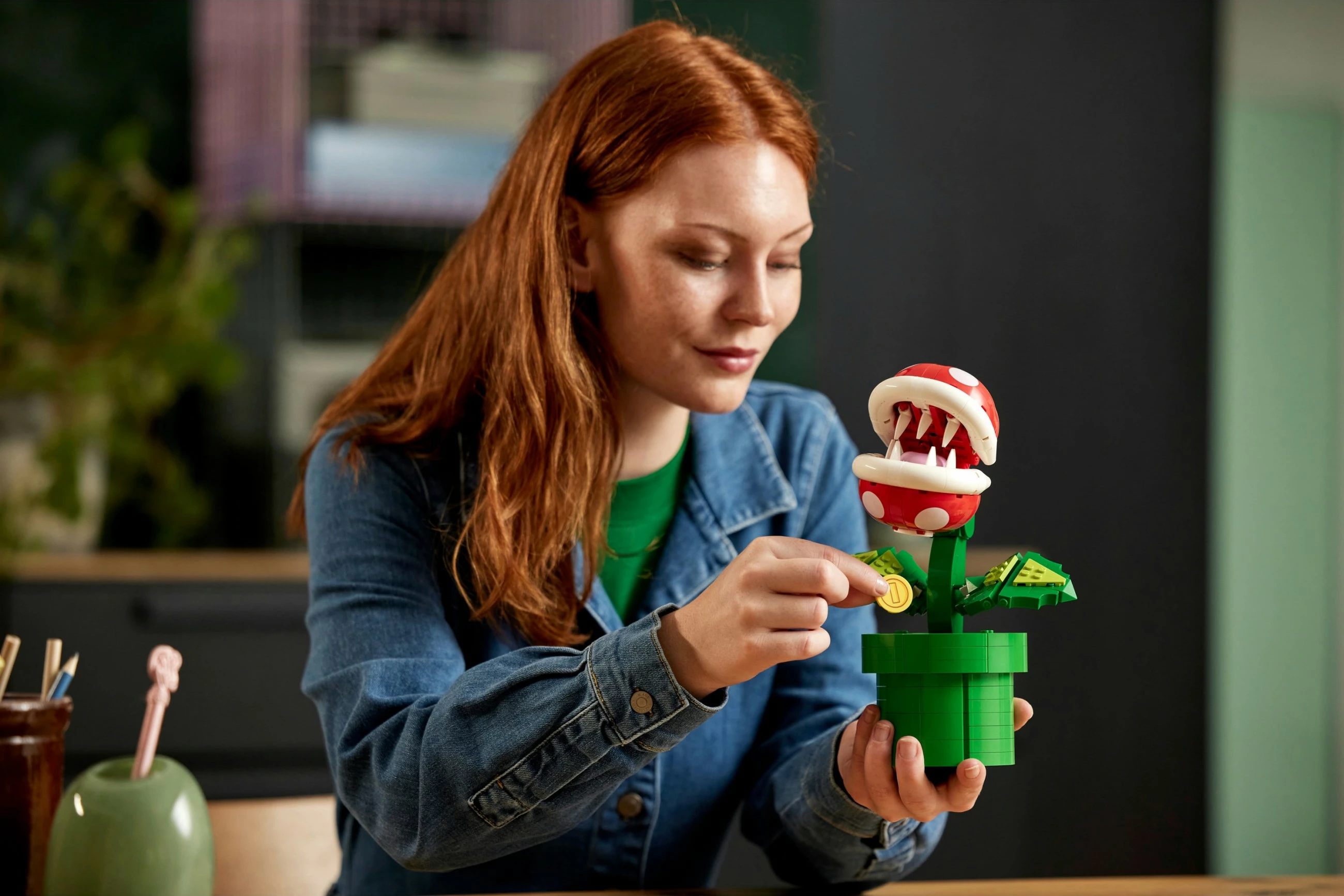 Set ndërtimi LEGO Super Mario Piranha Plant, 540 copë, shumëngjyrësh
