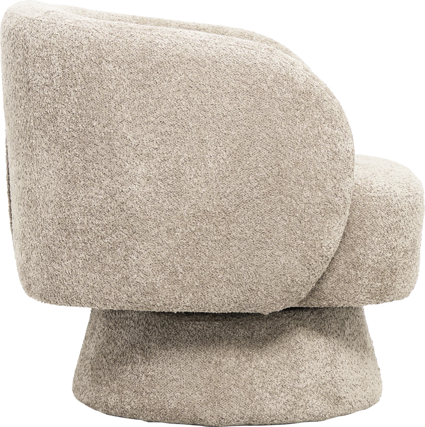 Karrige rrotulluese KARLEN FH9592.03, stof boucle, ngjyrë bezhë, 78x81x77H cm
