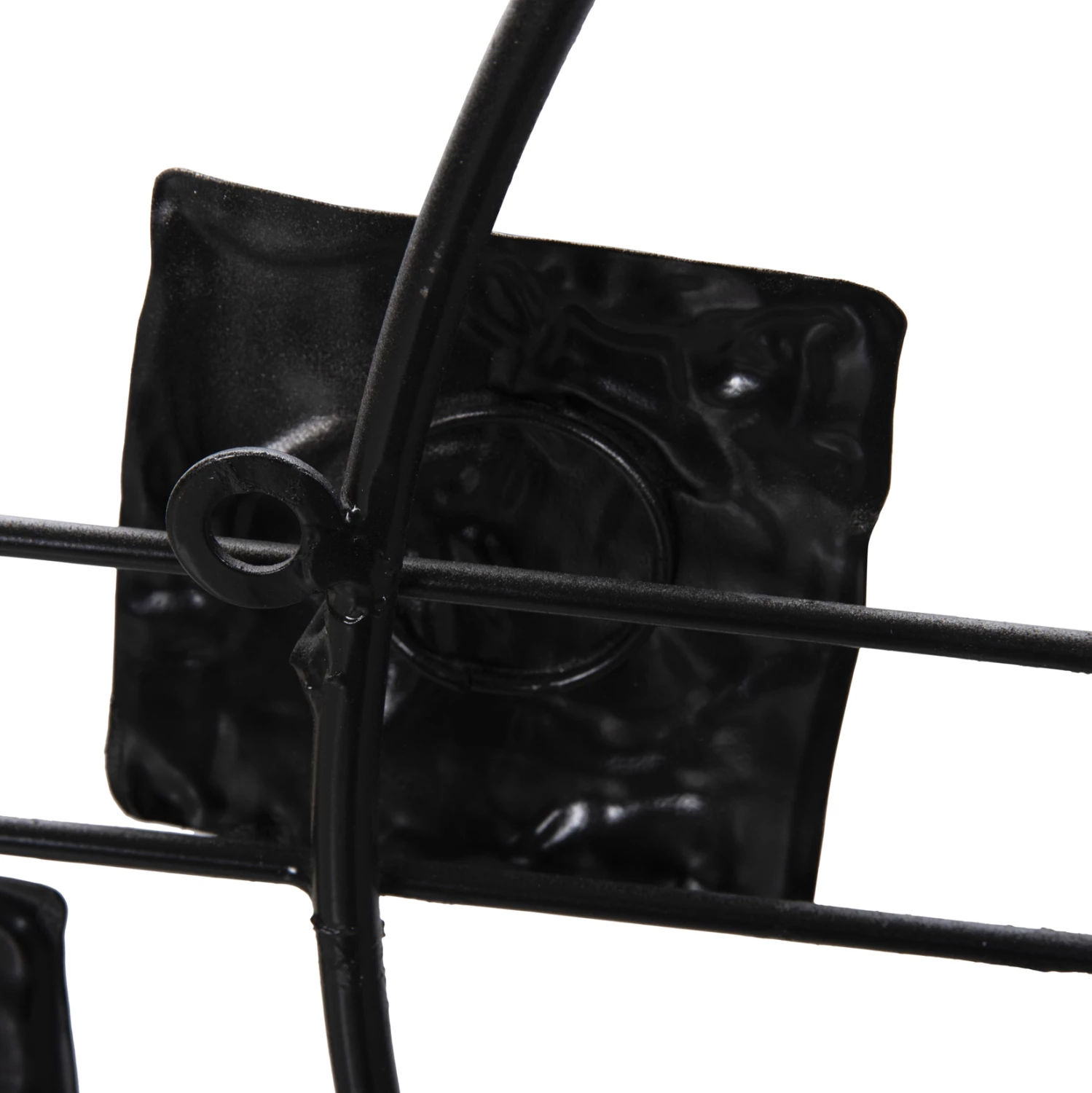 Orë muri metalike FH4209, e bardhë me tregues dhe numra të zinj, 92x51H cm