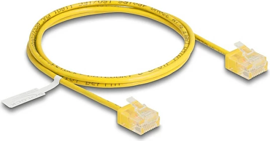 Kabllo rrjeti DeLOCK RJ45 Cat6 UTP Ultra Slim 1 m, e verdhë