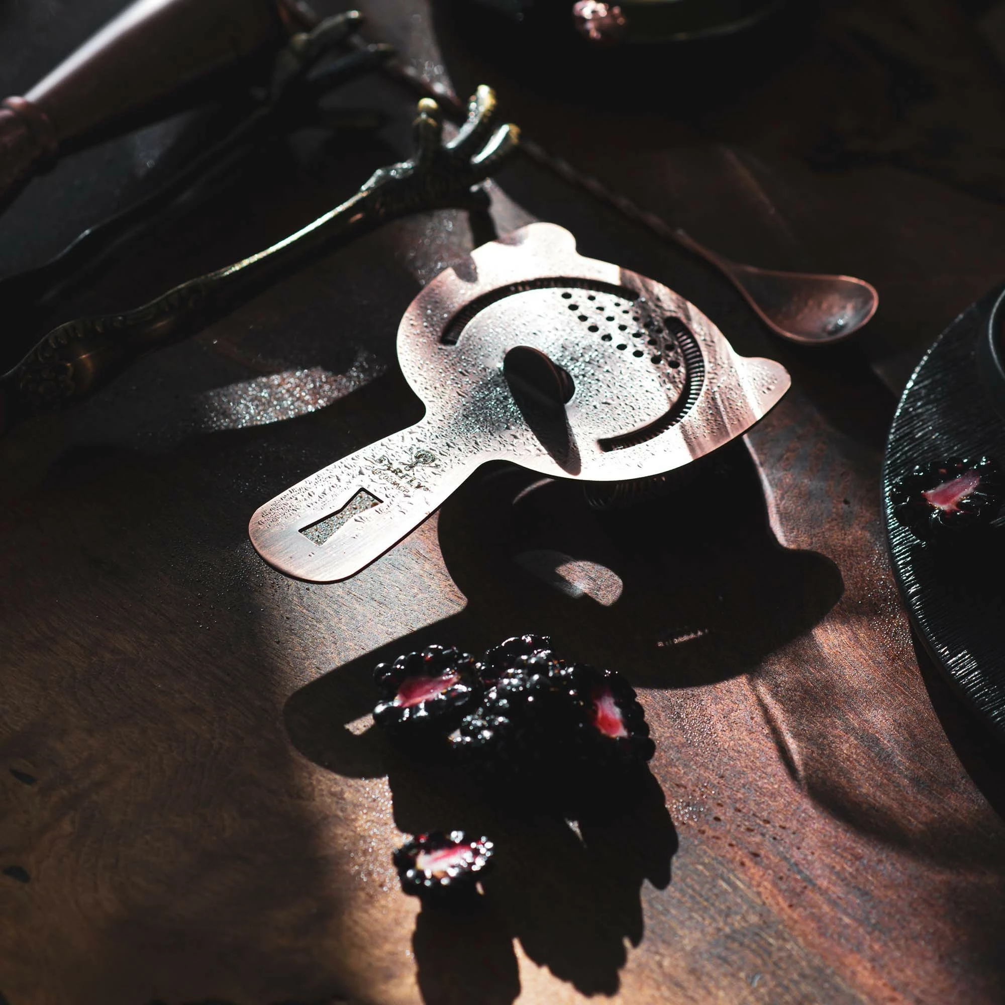 lugë bar-i me shtypëse, Barfly, 300 mm, çelik inoks 18/8, bakër antik