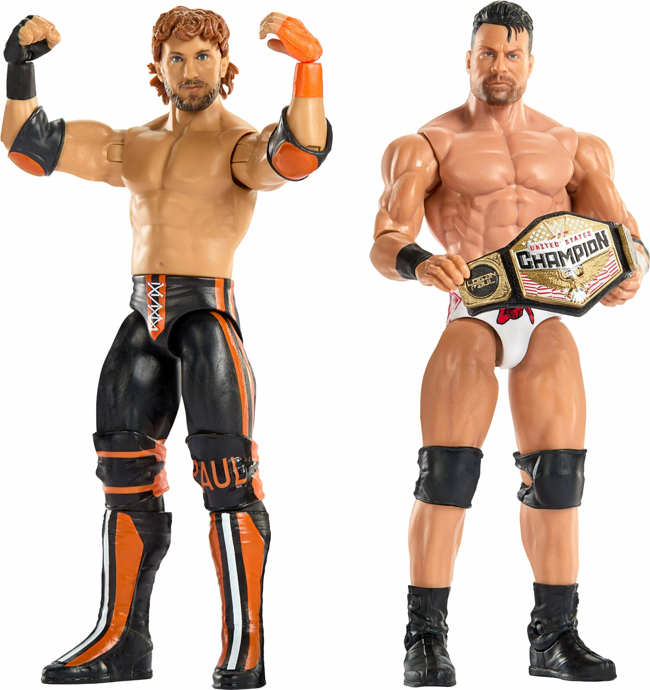 Figurka koleksionuese Mattel WWE Main Event Showdown LA Knight vs Logan Paul JHJ55, 15 cm, set 2 copë