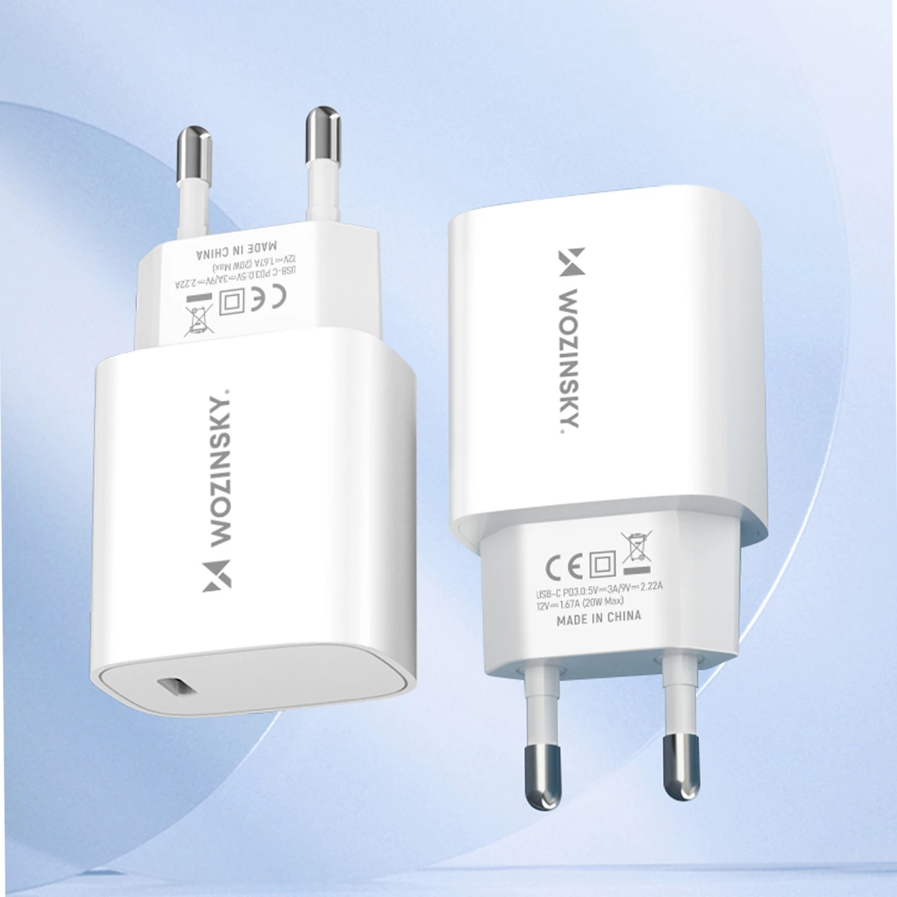 Karikues muri Wozinsky WGWCCW, 20W, USB-C, i bardhë