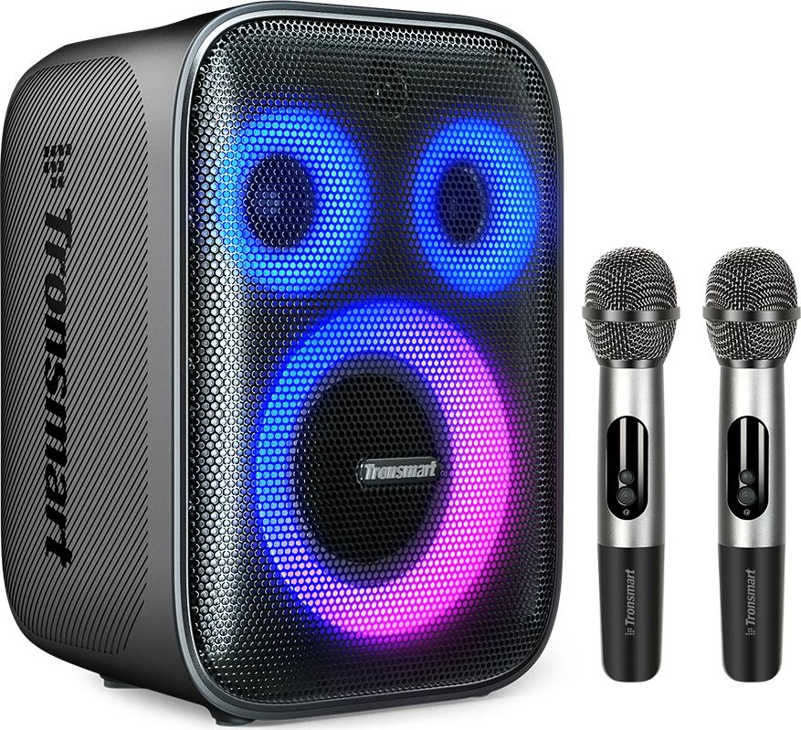 Altoparlant portativ Tronsmart Halo 200, 120W, me 2 mikrofonë wireless, i zi, set