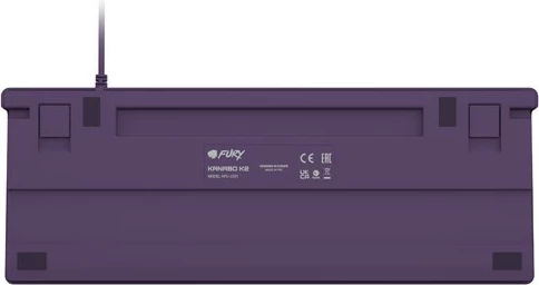Tastierë mekanike wireless Fury Kanabo K2 (NFU-2351), US QWERTY, hot-swap, PBT keycaps, ndriçim i bardhë, me 2 switch rezervë + nxjerrës keycap/switch, vjollcë