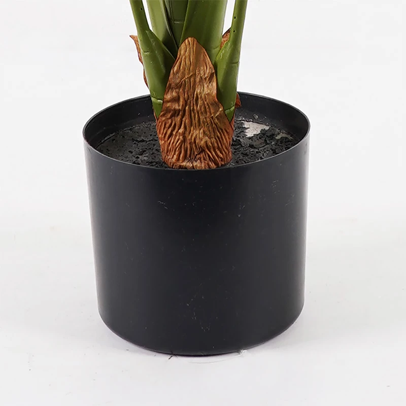 Bimë dekorative Alocasia në vazo, ngjyrë e gjelbër, D90x120cm