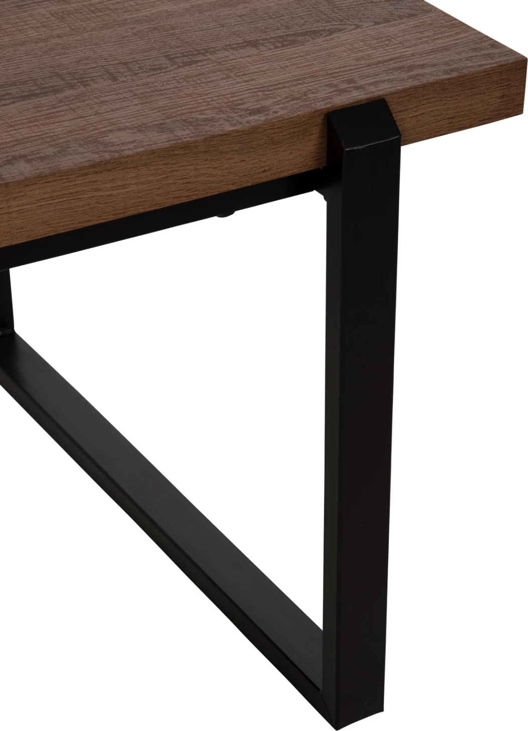 Tavolinë kafeje FH9585.04 MDF me sipërfaqe tavoline arre-bazë metalike e zezë 120x60x46H cm