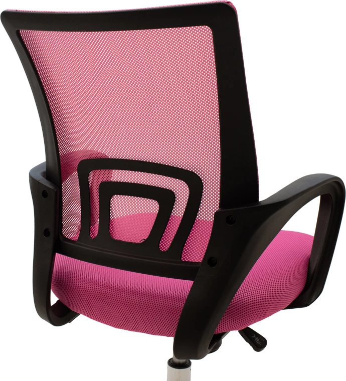 Karrige zyre Berto II, ngjyrë rozë-e zezë, 60x48x85-95cm