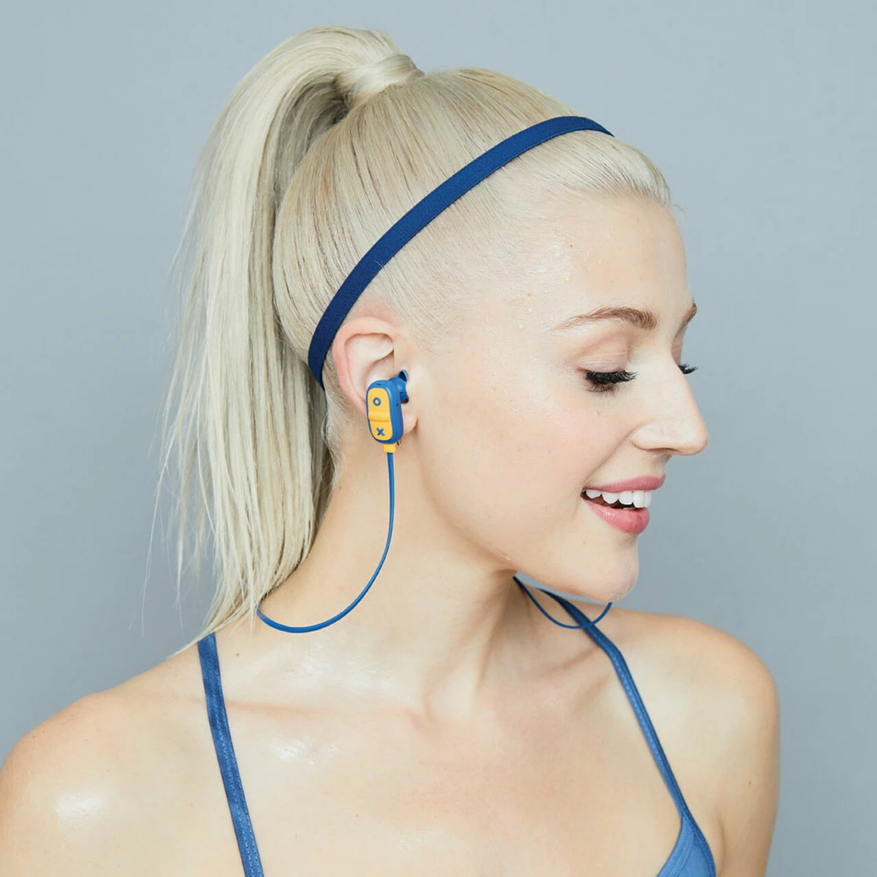 Kufje Jam Audio Live Large Bluetooth in-ear, IPX4, 7 orë bateri, blu/verdhe